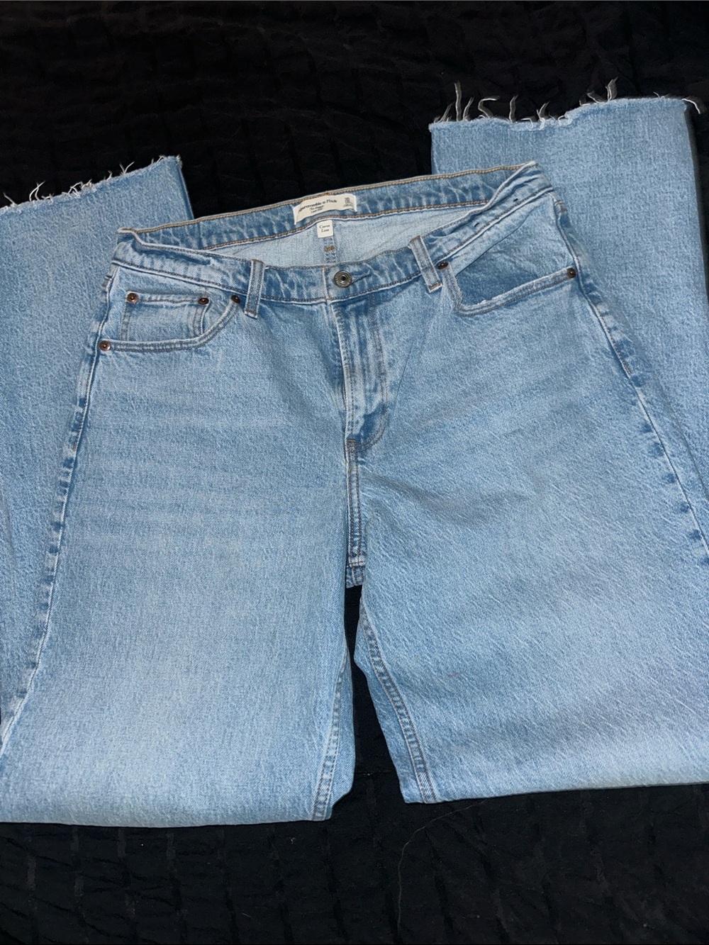Abercrombie & Fitch The baggy fit Lt. Blue Women's Low-Rise Straight Jeans